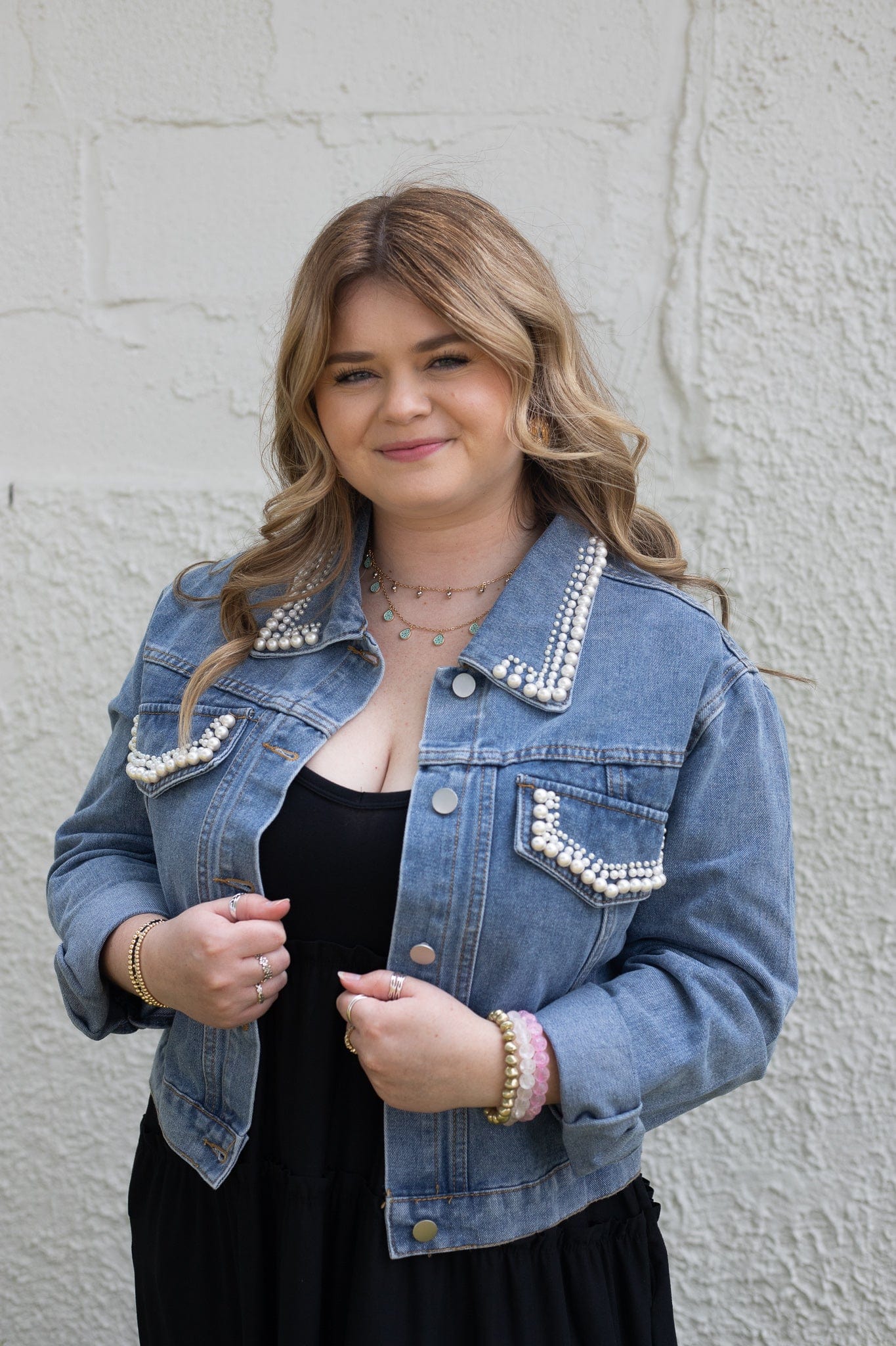 Pearl It Up Denim Jacket