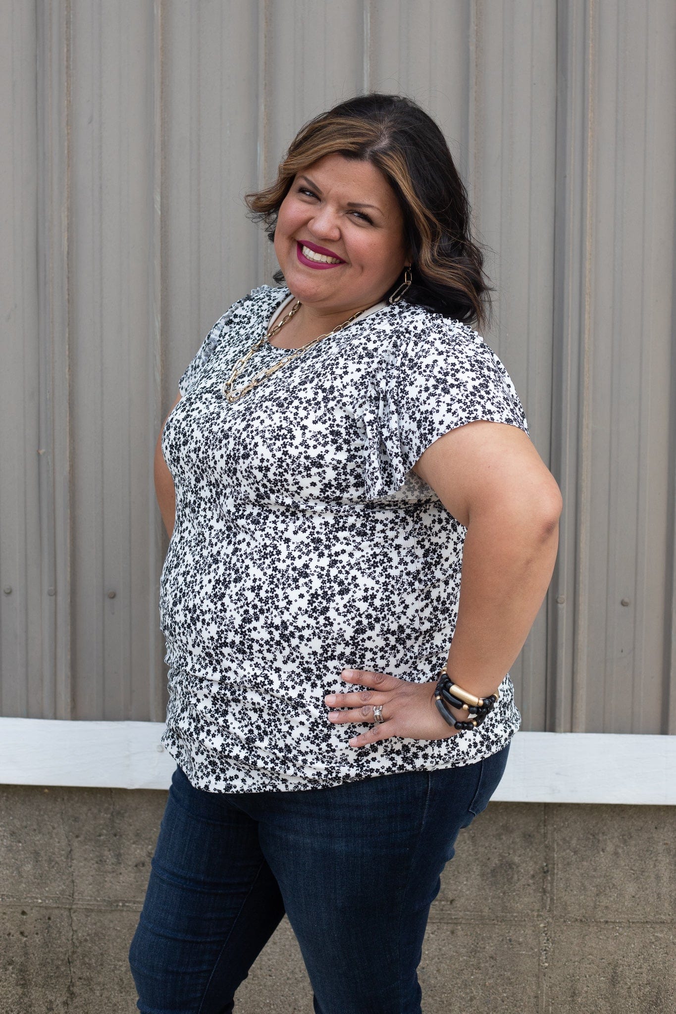 Black & White Best Loved Floral Top