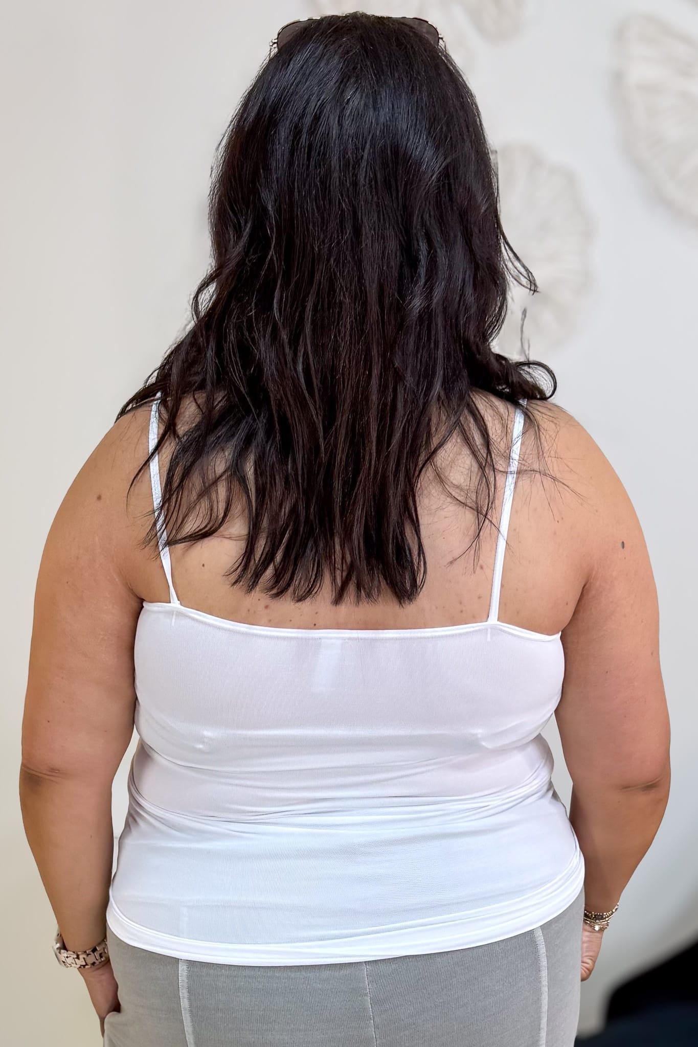 Regular Cami Tank White - Extended Size Back