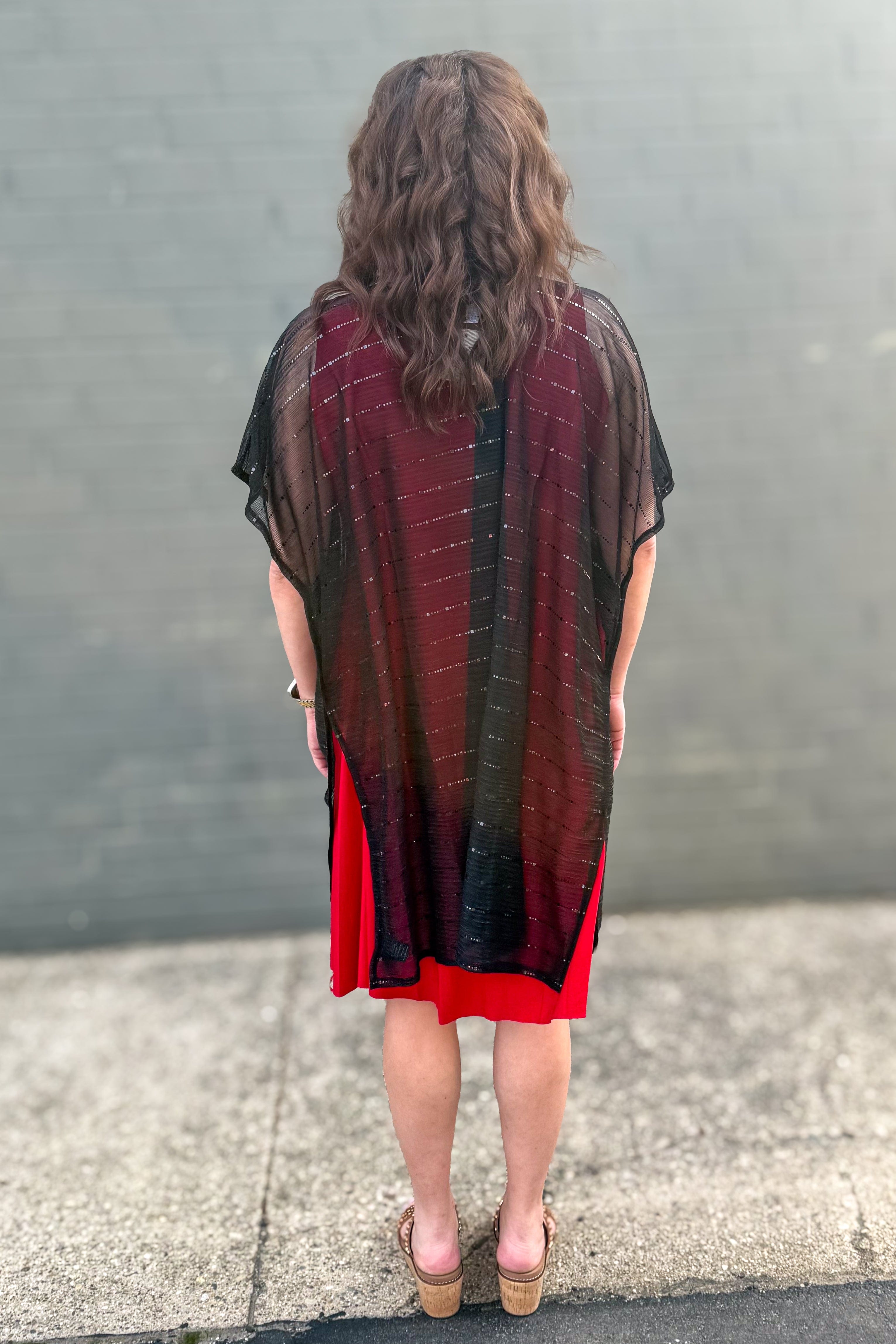Black Metallic Kimono back