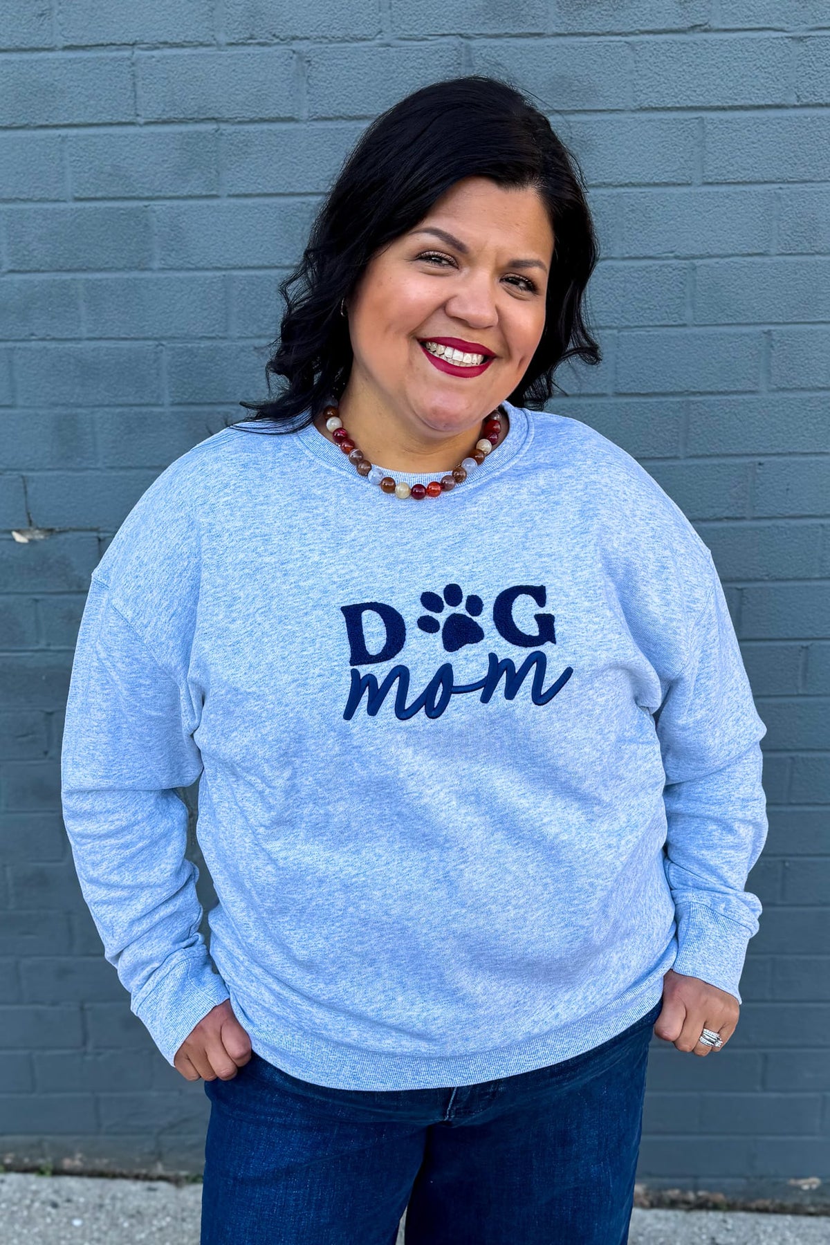 Grey Dog Mom Sweatshirt