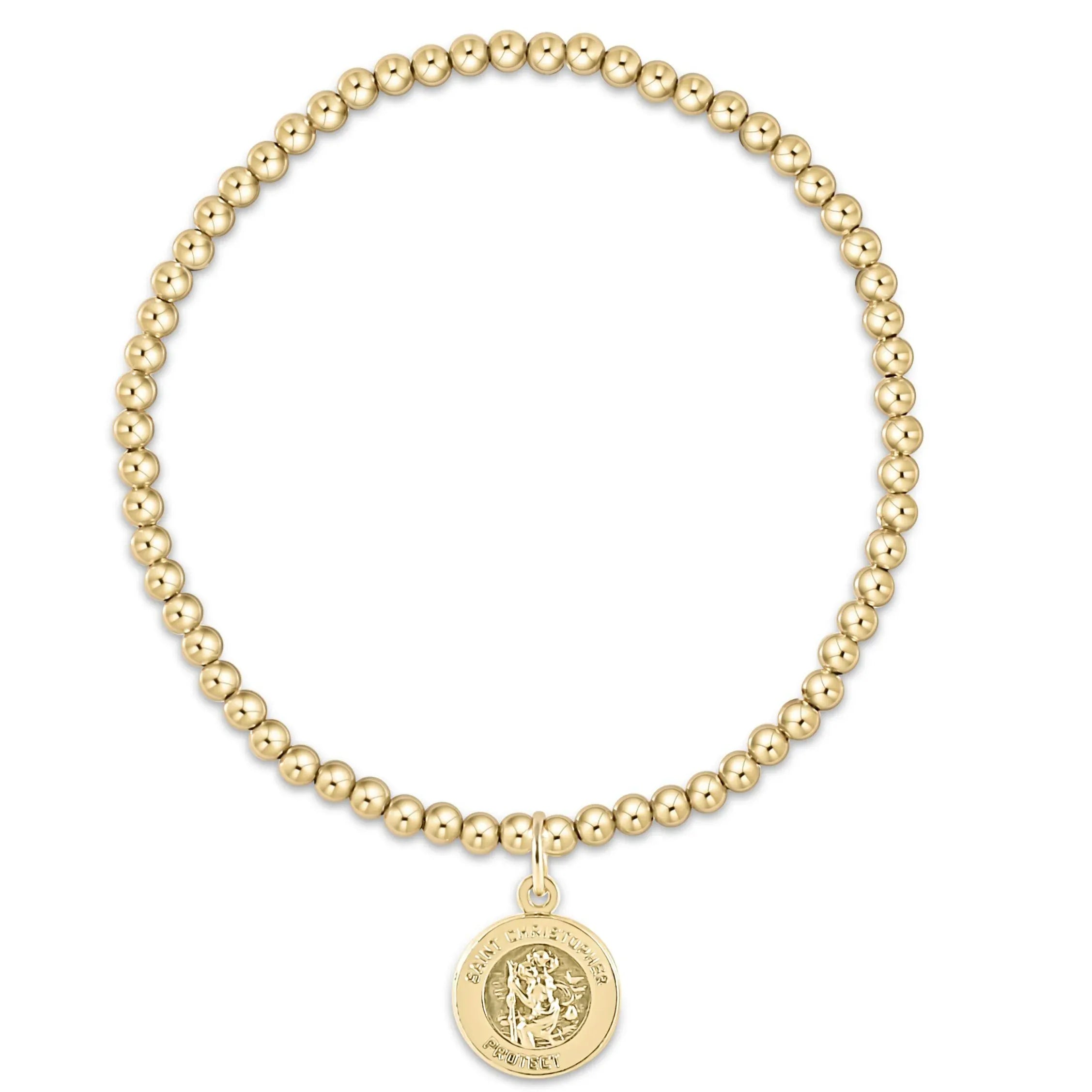 Classic Gold 3MM Braclet - Protection Gold Disc