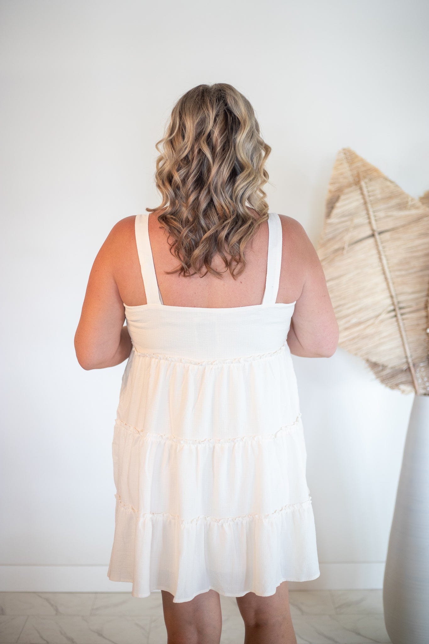 Ivory Babydoll Sleeveless Dress