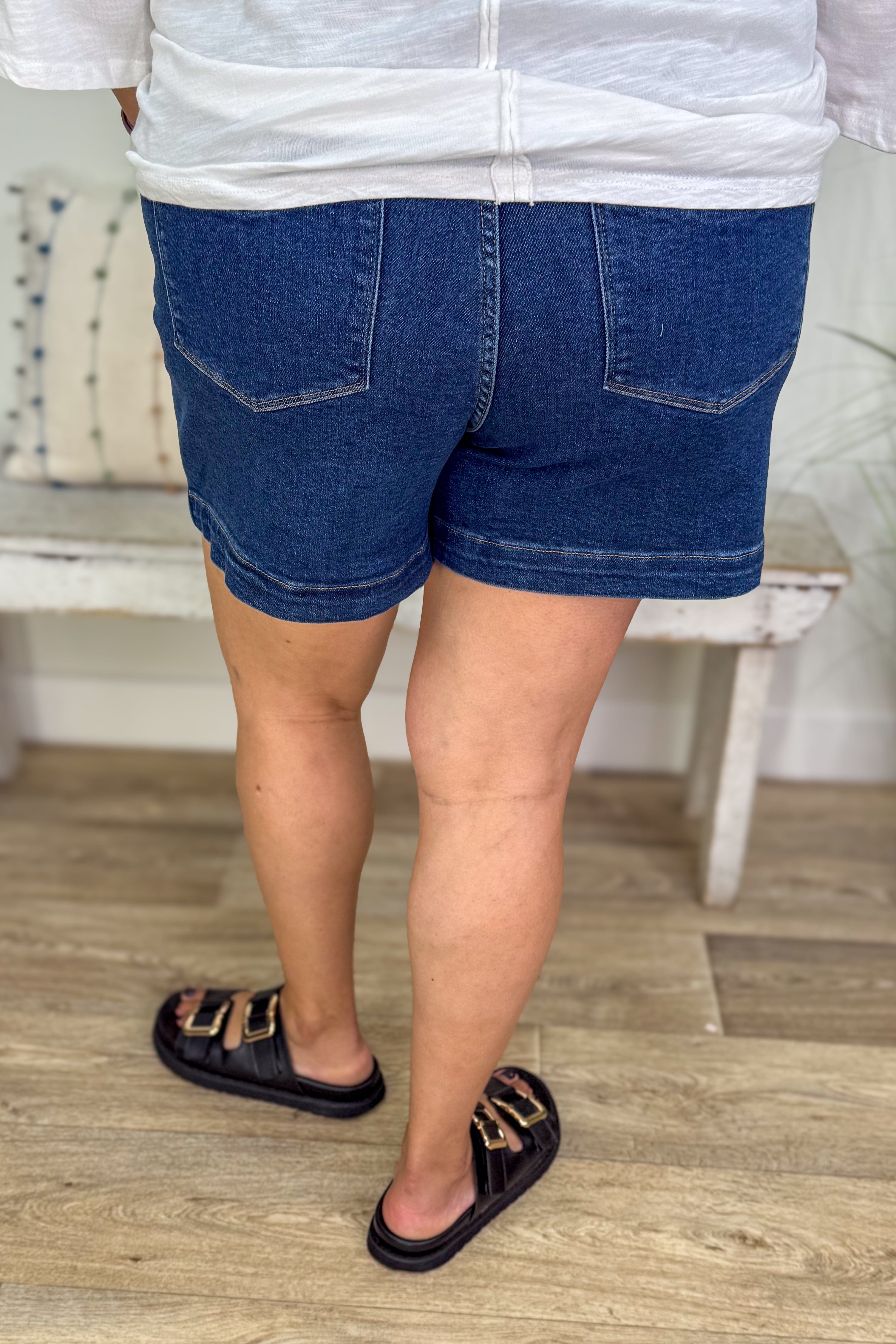 Dark High Waist Tummy Control Shorts