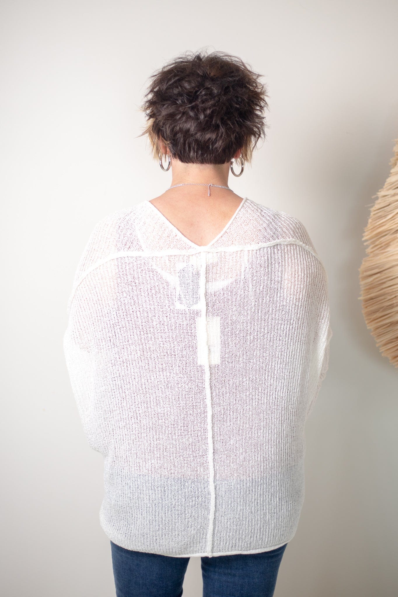 White Short Cardigan