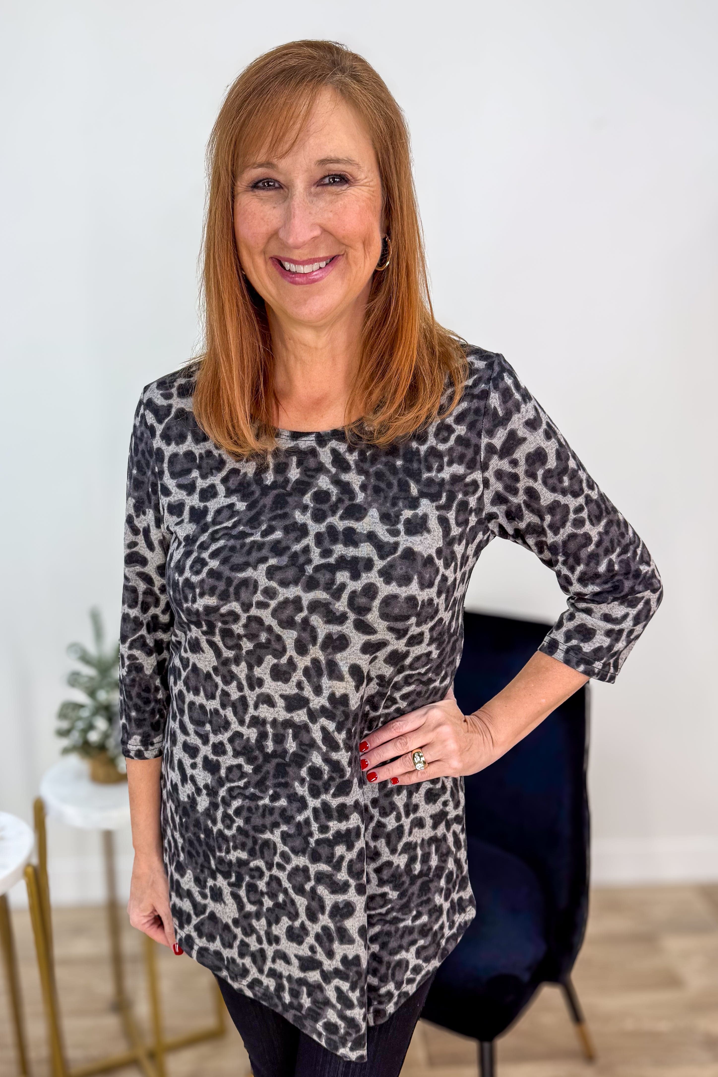 Animal Print Triangle Bottom Top