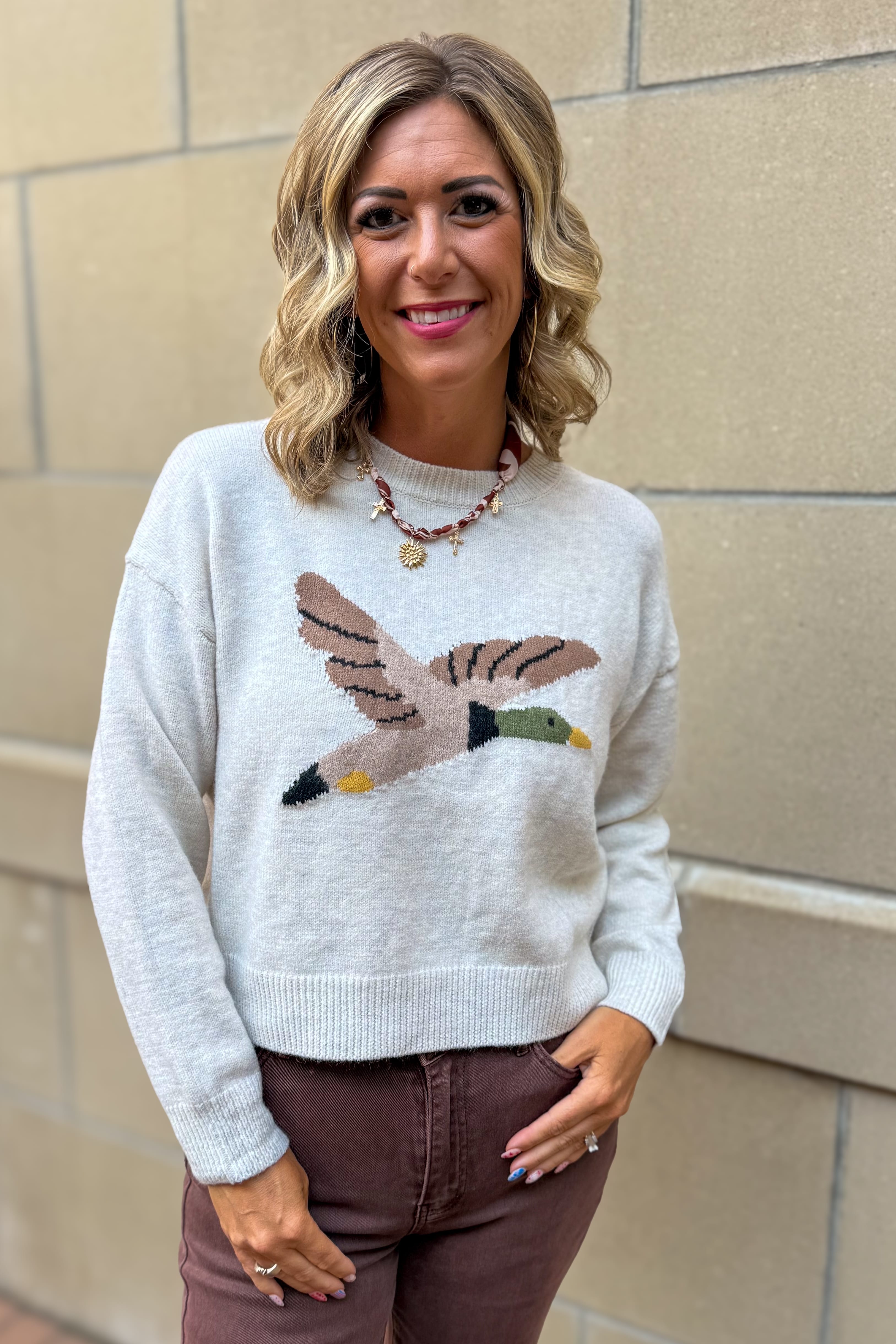 Ivory Flying Duck Sweater