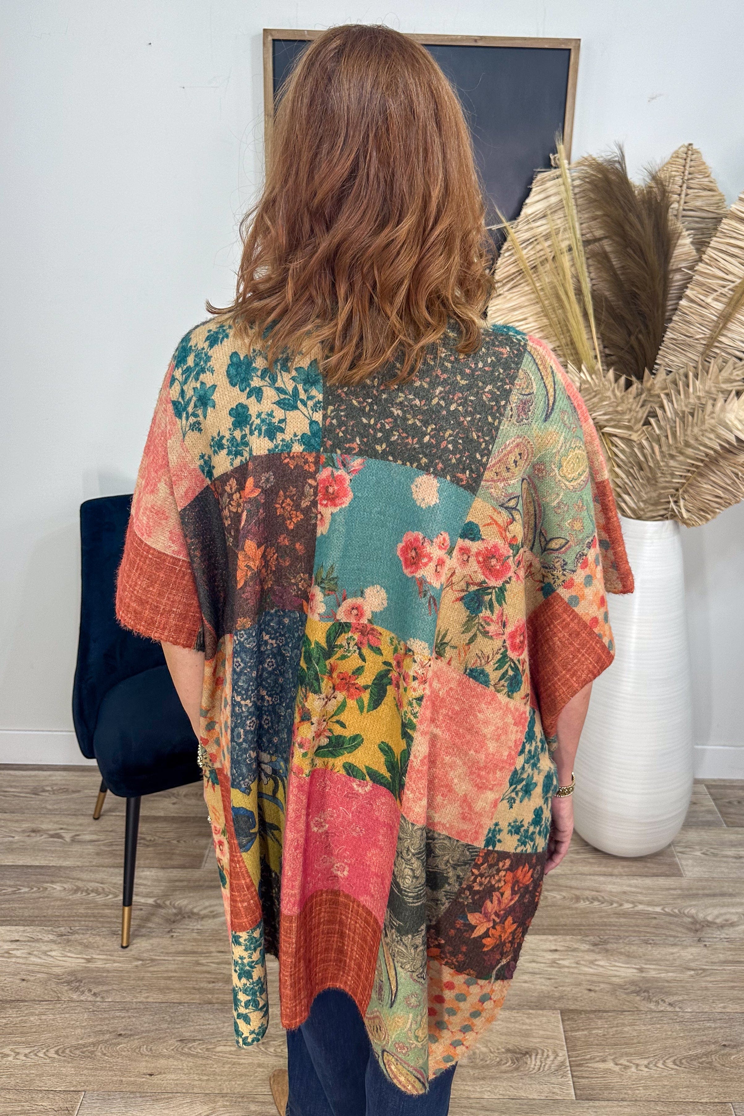 Vintage Patchwork Kimono back