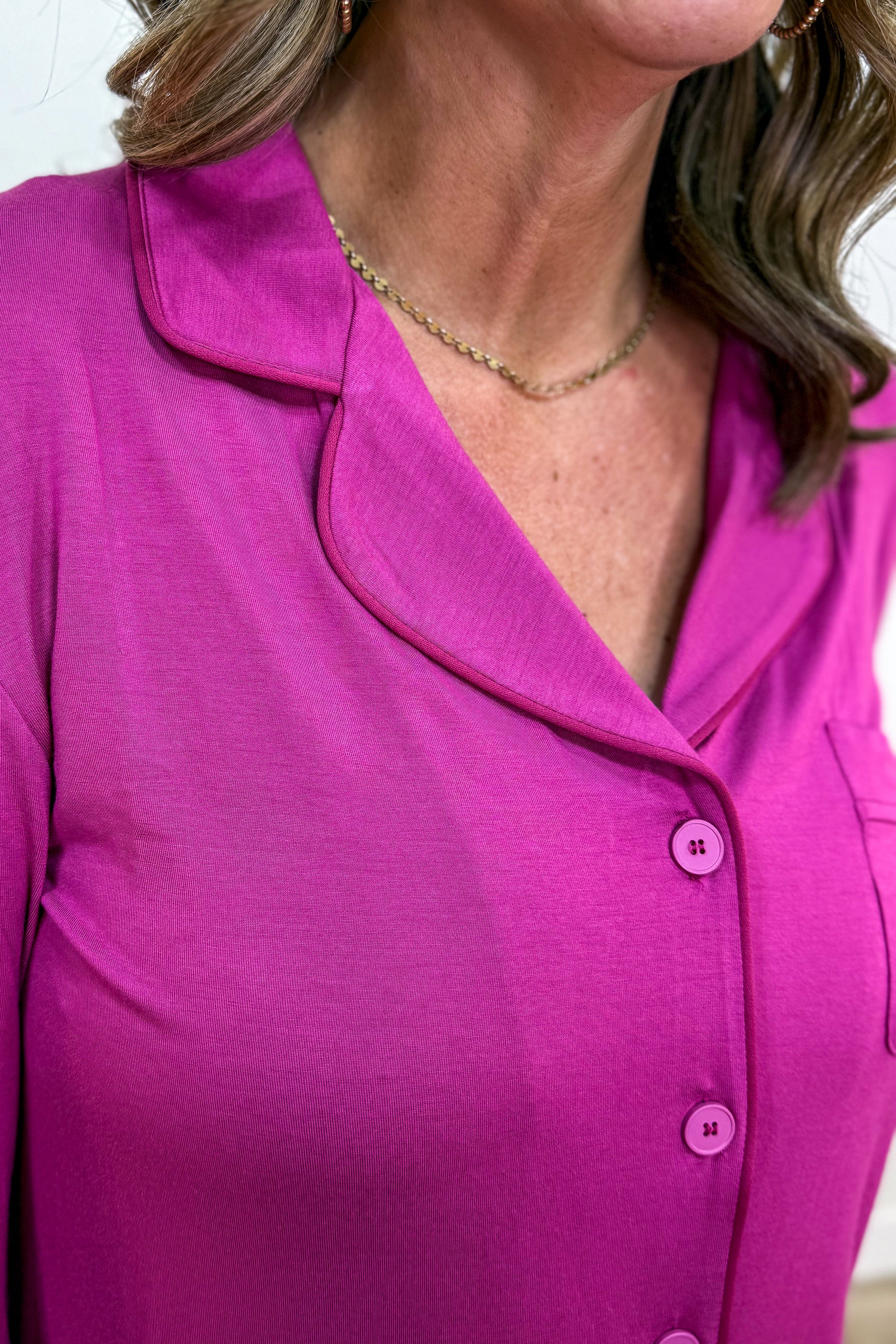 Berry Burst Bamboo Pajama Set Detailed