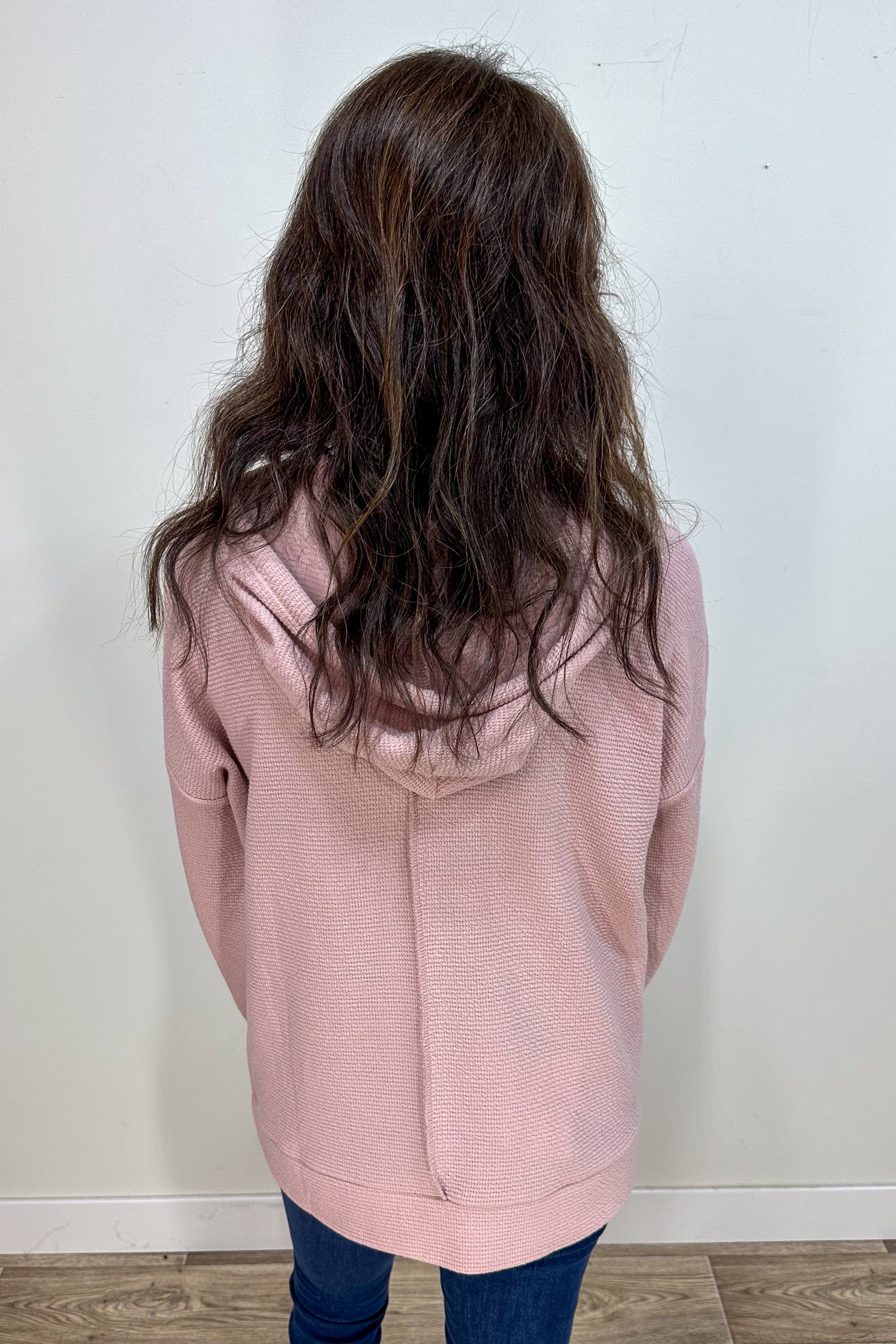Blush Long Sleeve Drawstring Hoodie back