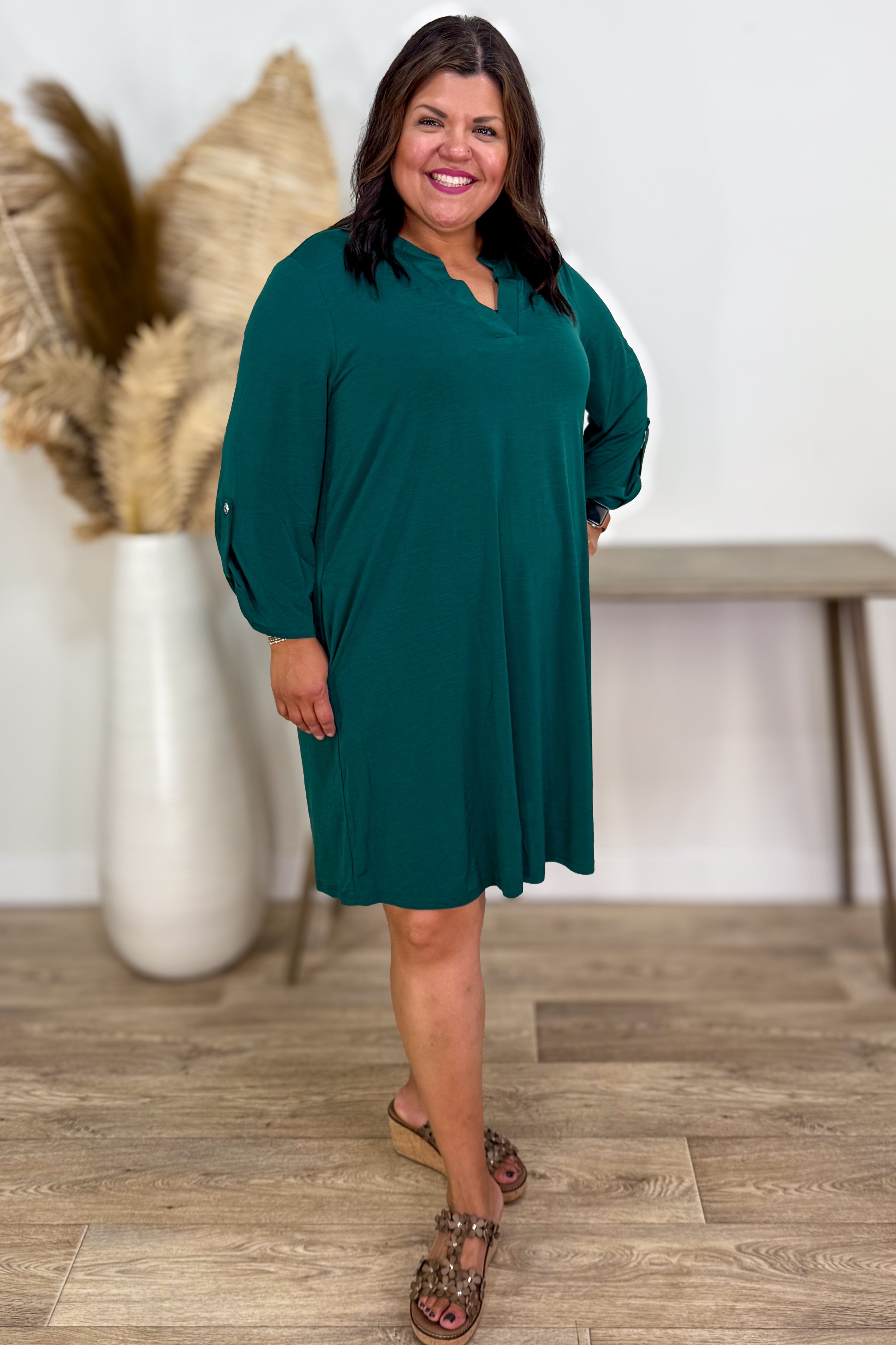 Jewel Green Scarlett Dress styled