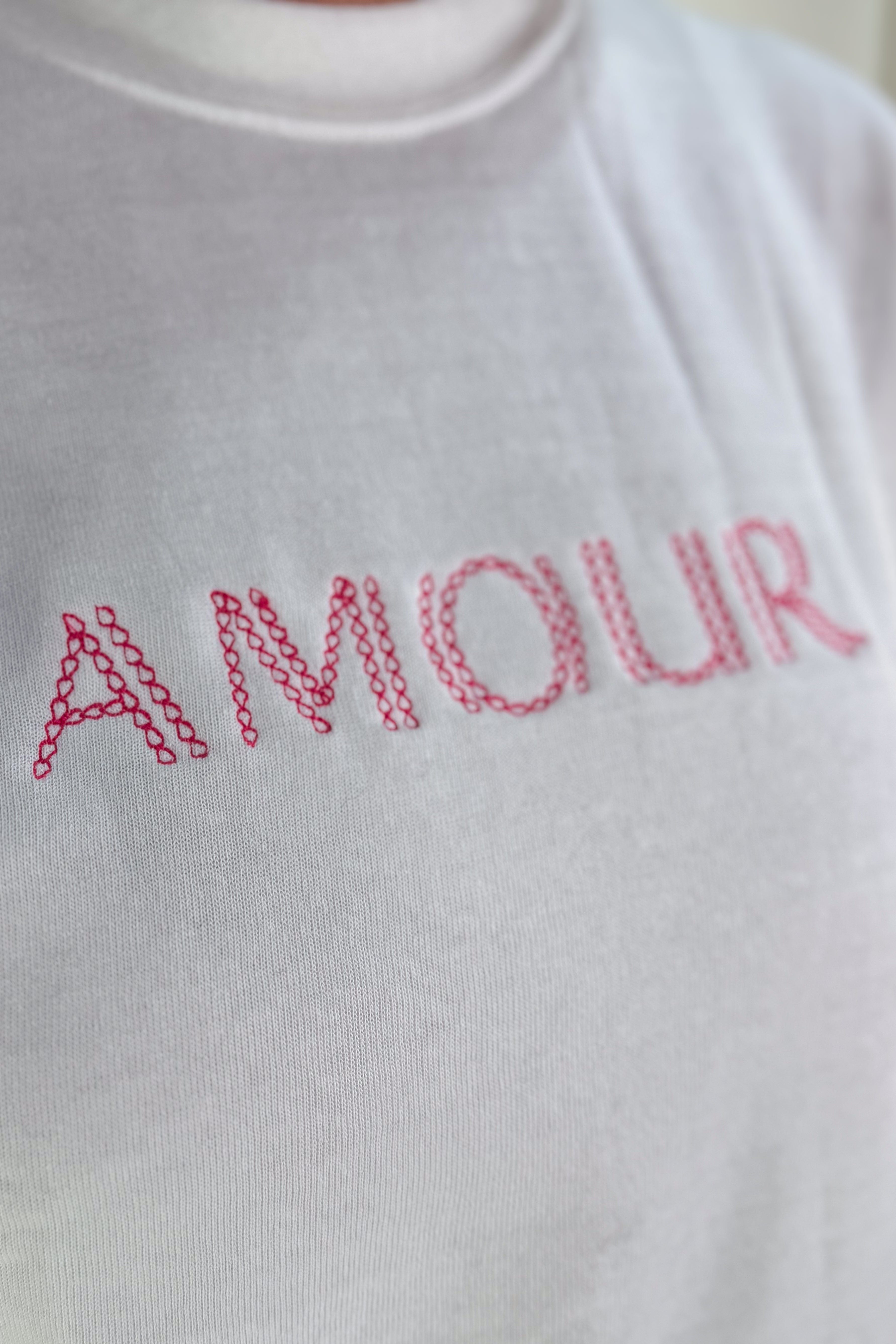 White Amour Pullover details