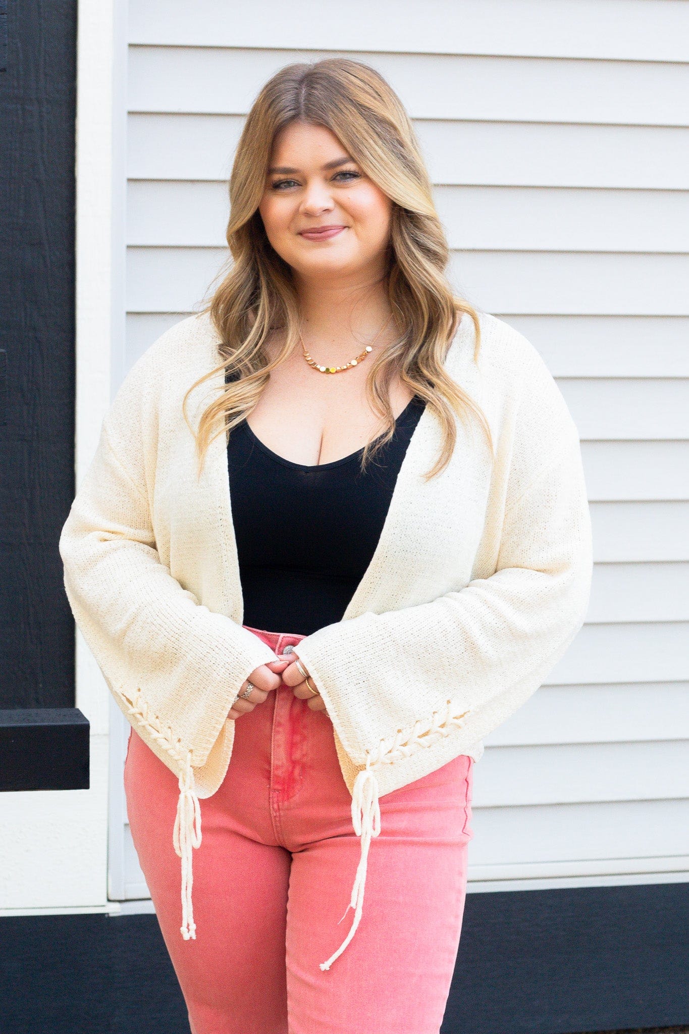 Cream Staple Cardigan