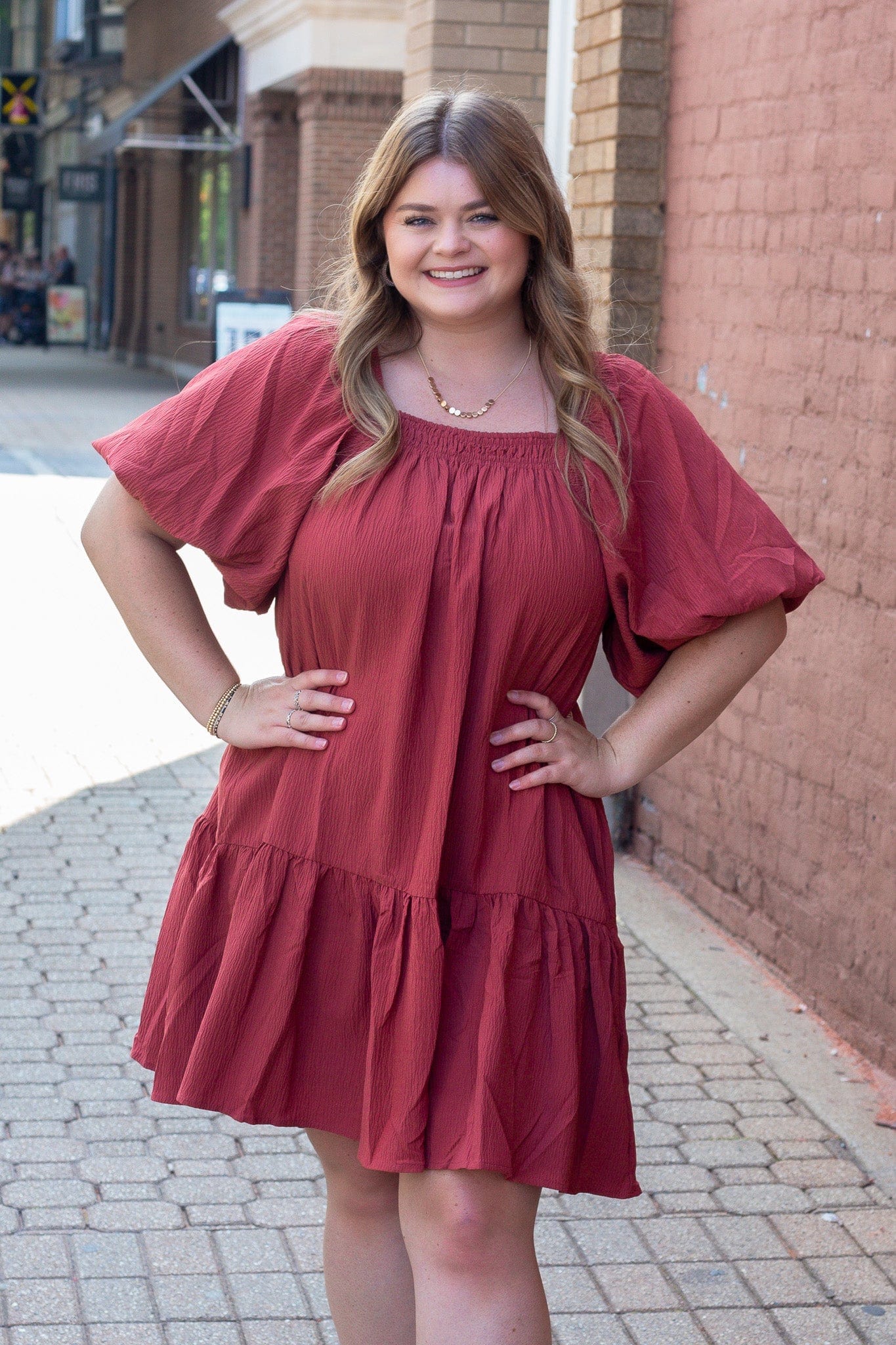Spice Puff Sleeve Dress