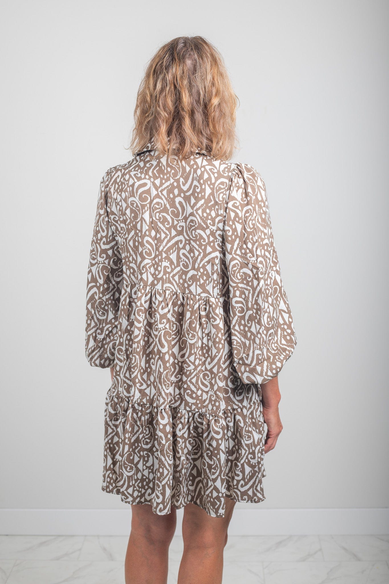 Mocha Mixed Shapes Dress