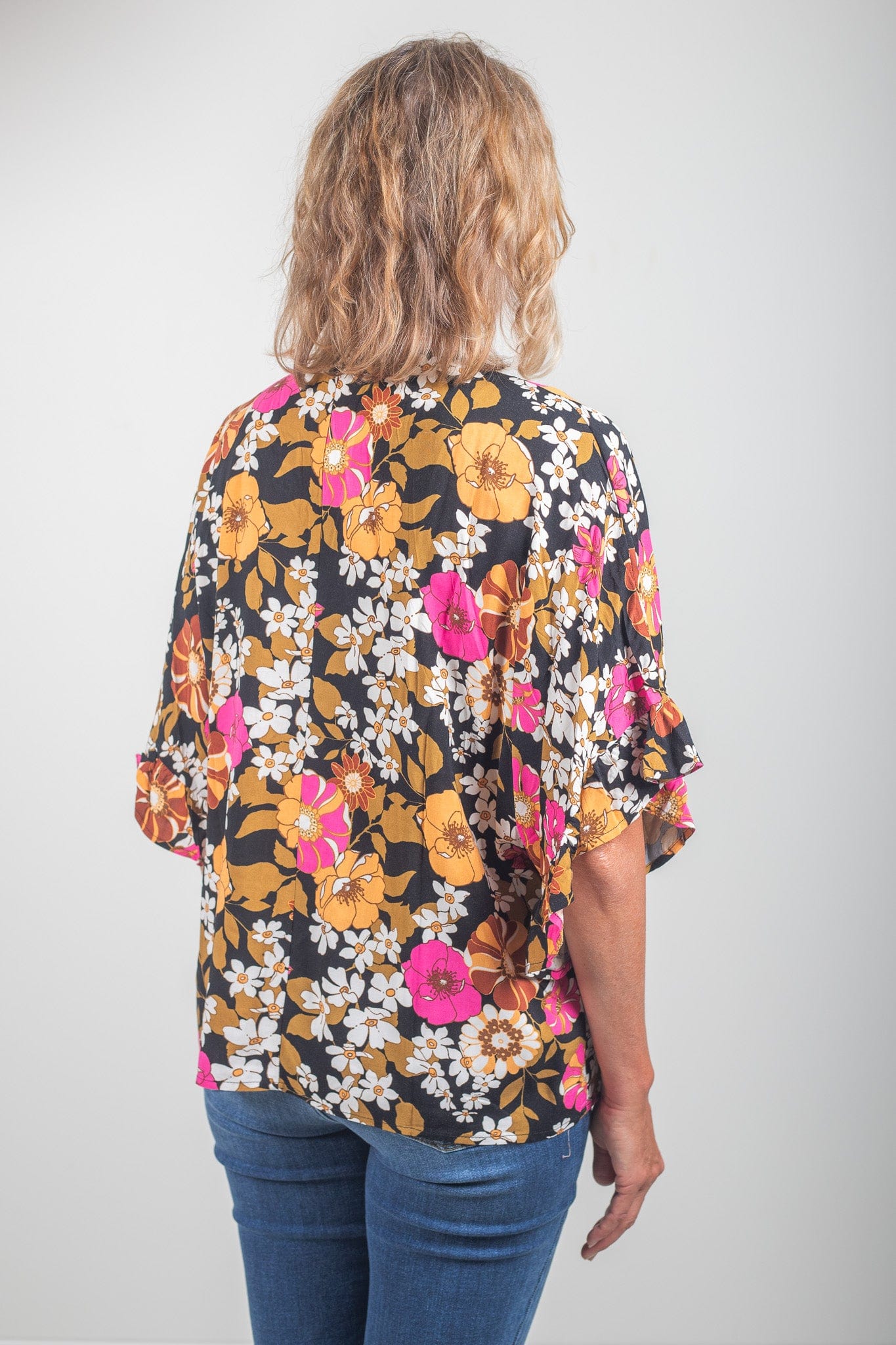 Black Multi Floral Blouse