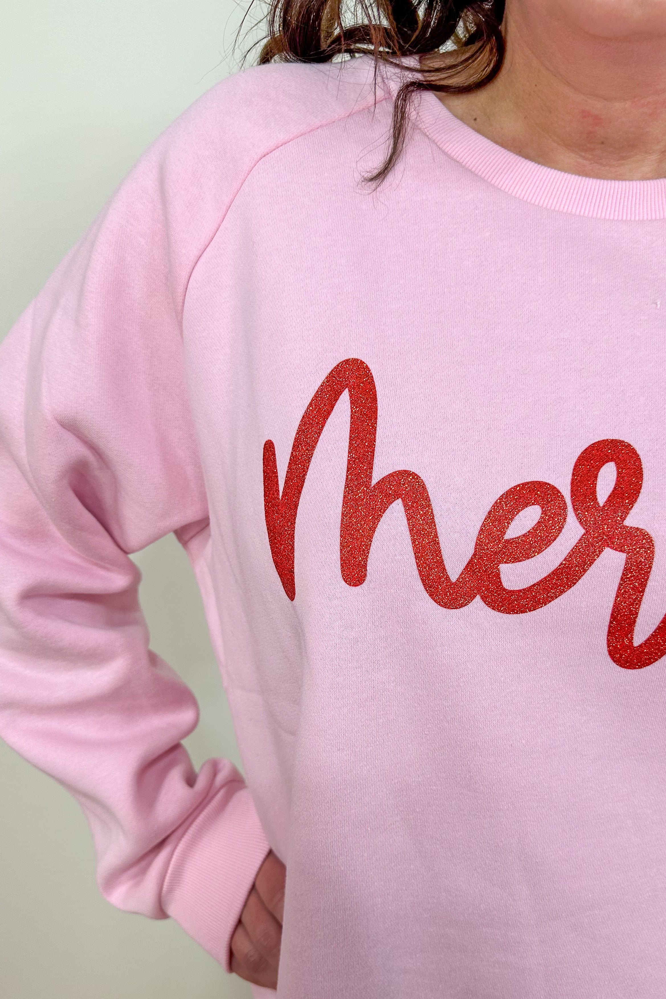 Pink Merry Graphic Sweatshirt detail