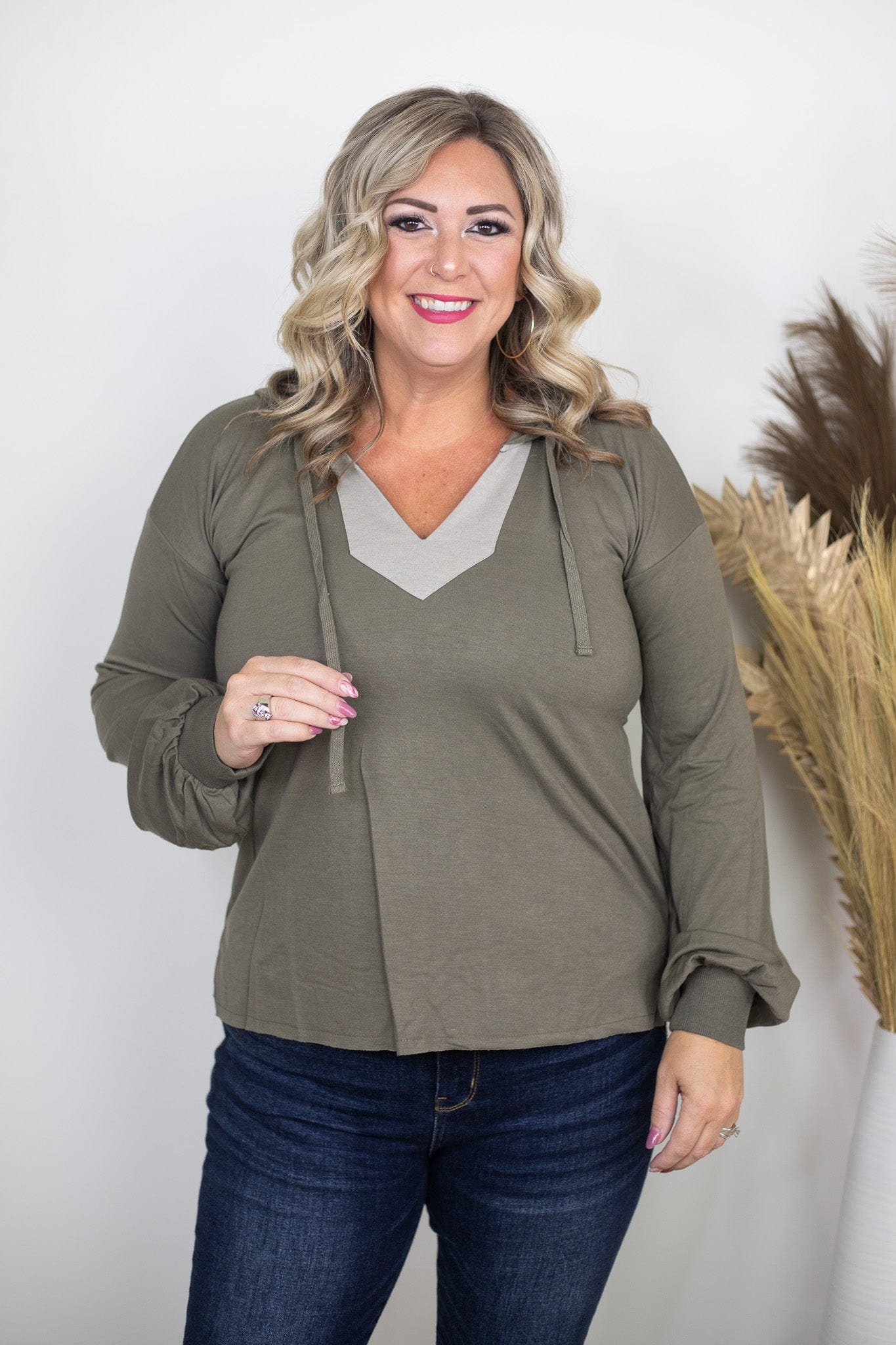 Olive Hoodie Tee
