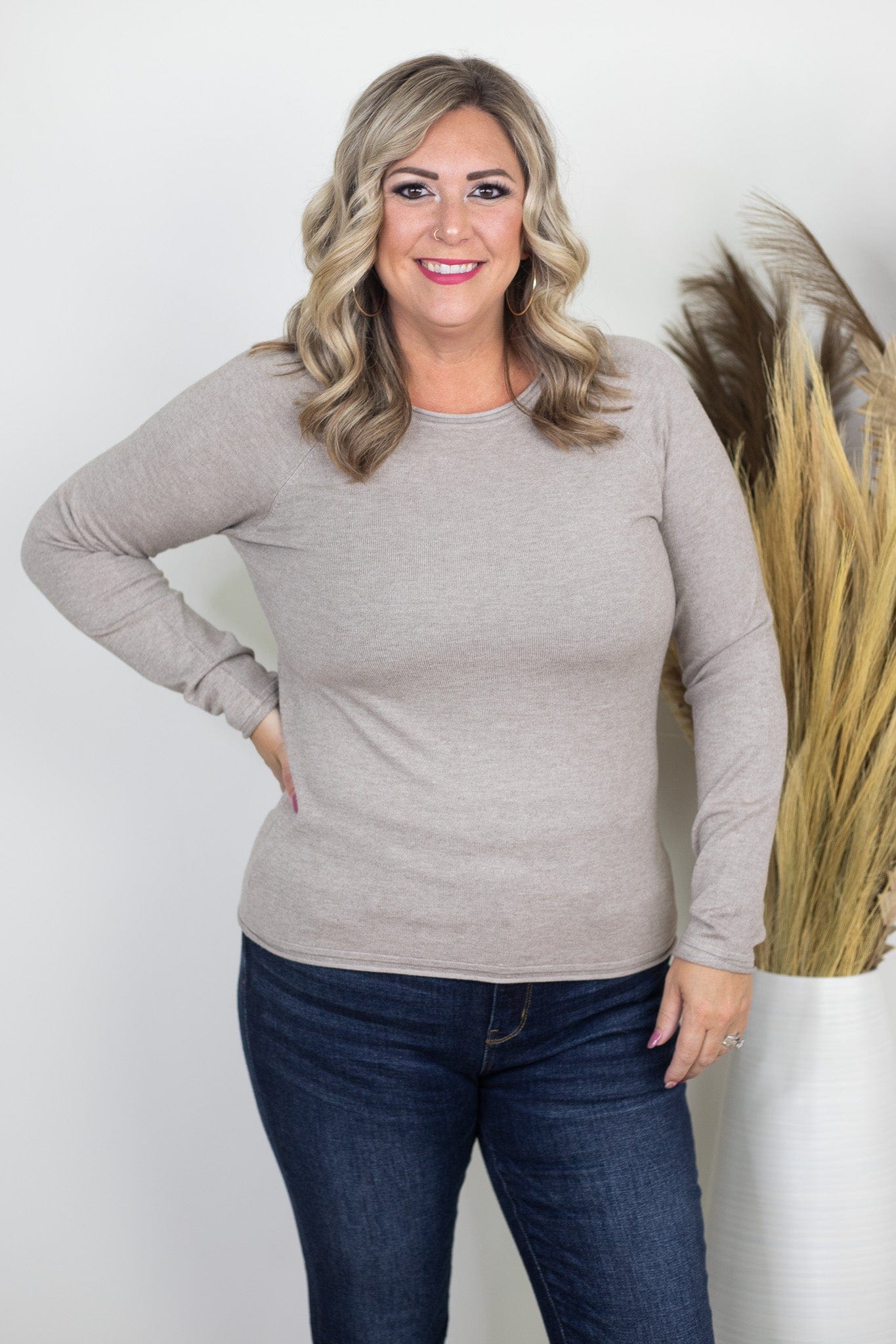 Mocha Luxe Essential Sweater