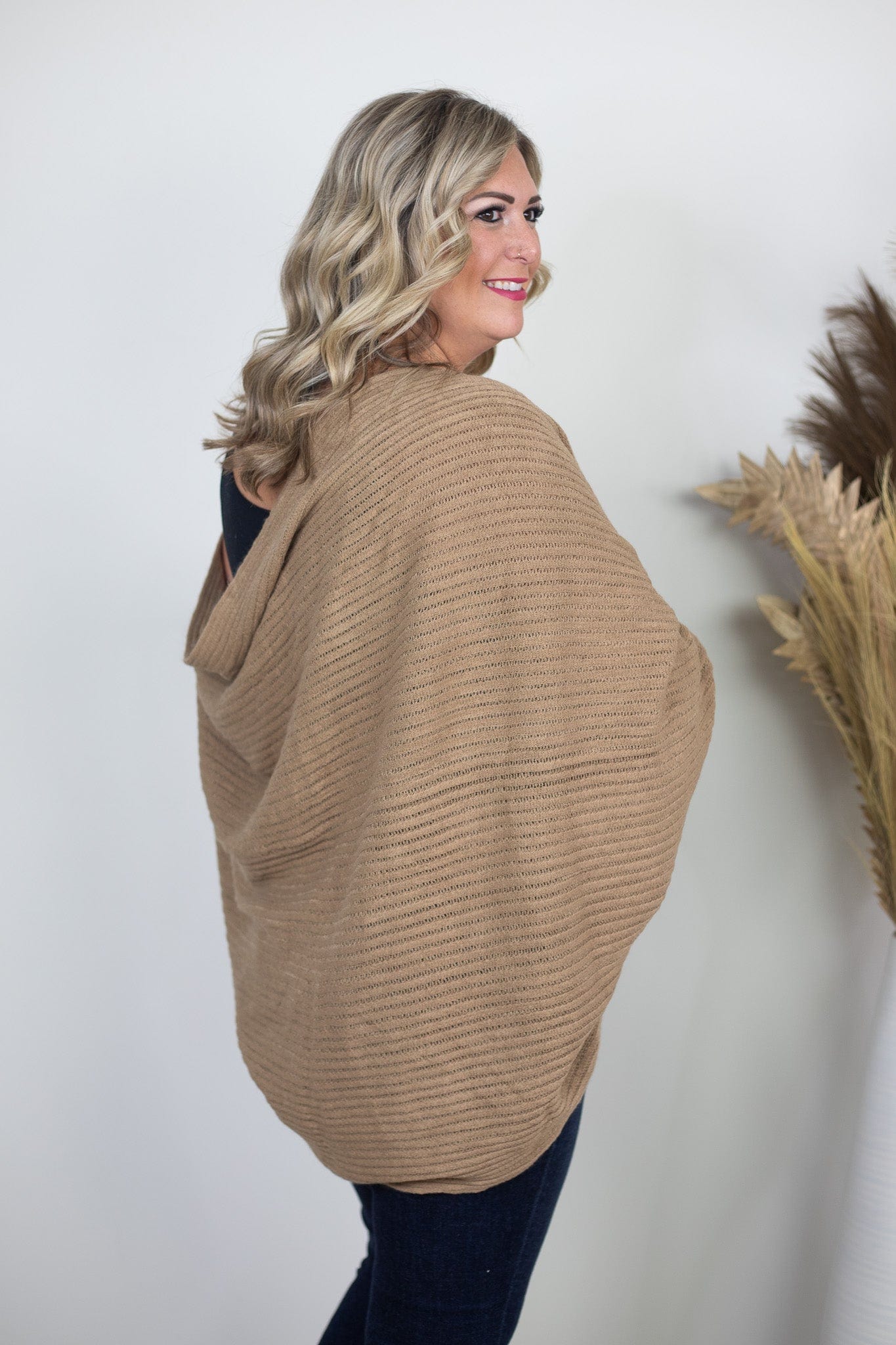Taupe Soft Knit Shrug Cardigan