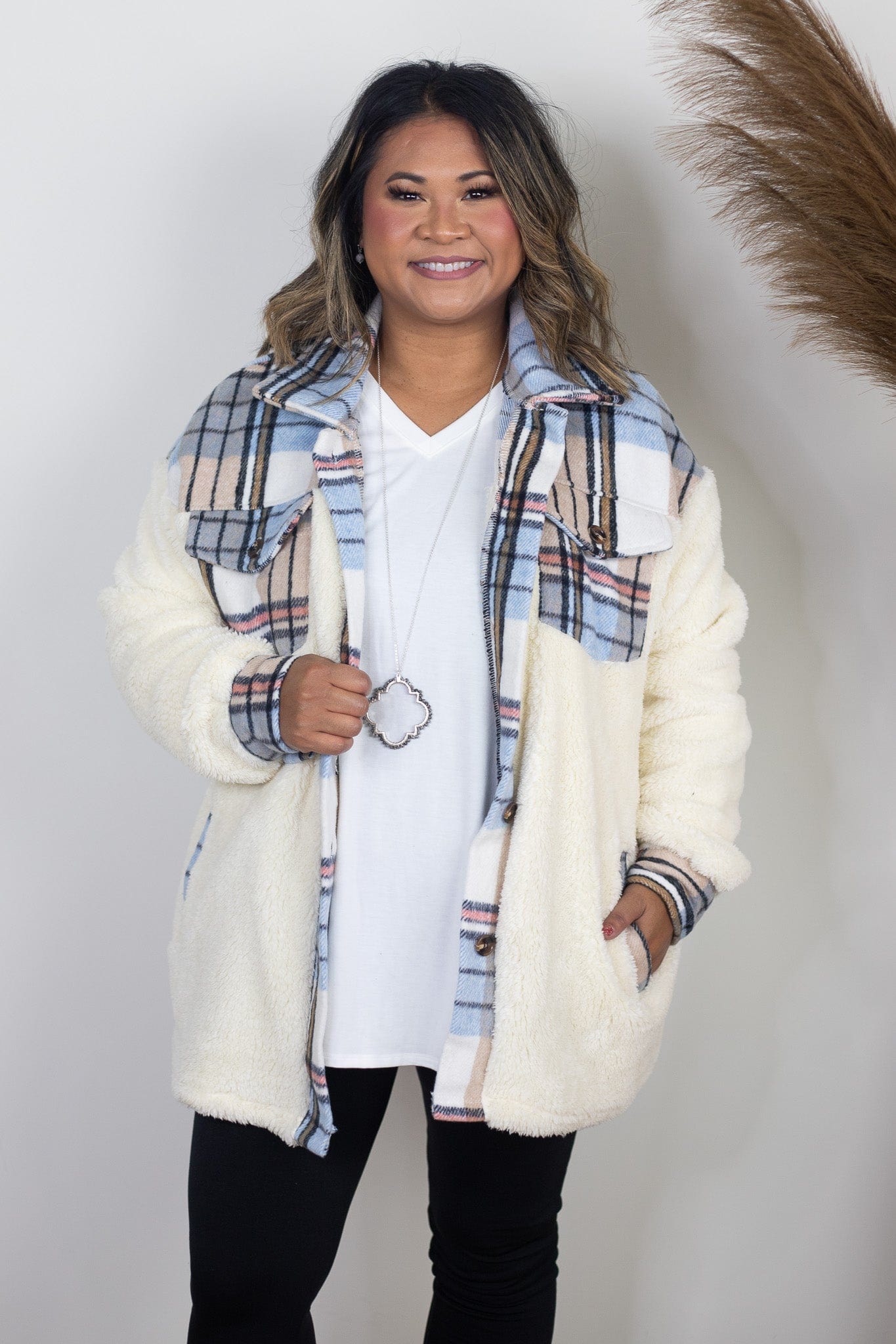 Blue Plaid Shacket