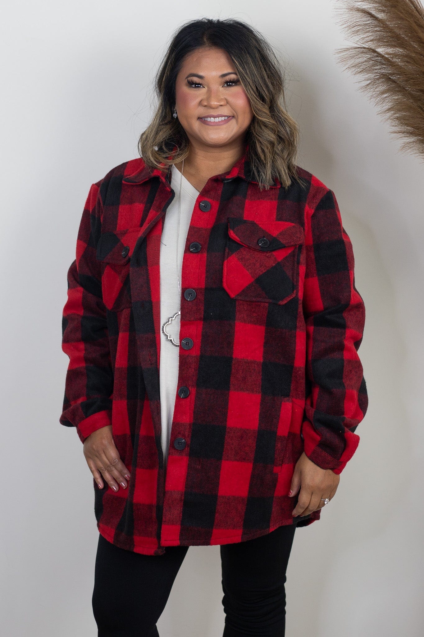 Red & Black Buffalo Plaid Shacket