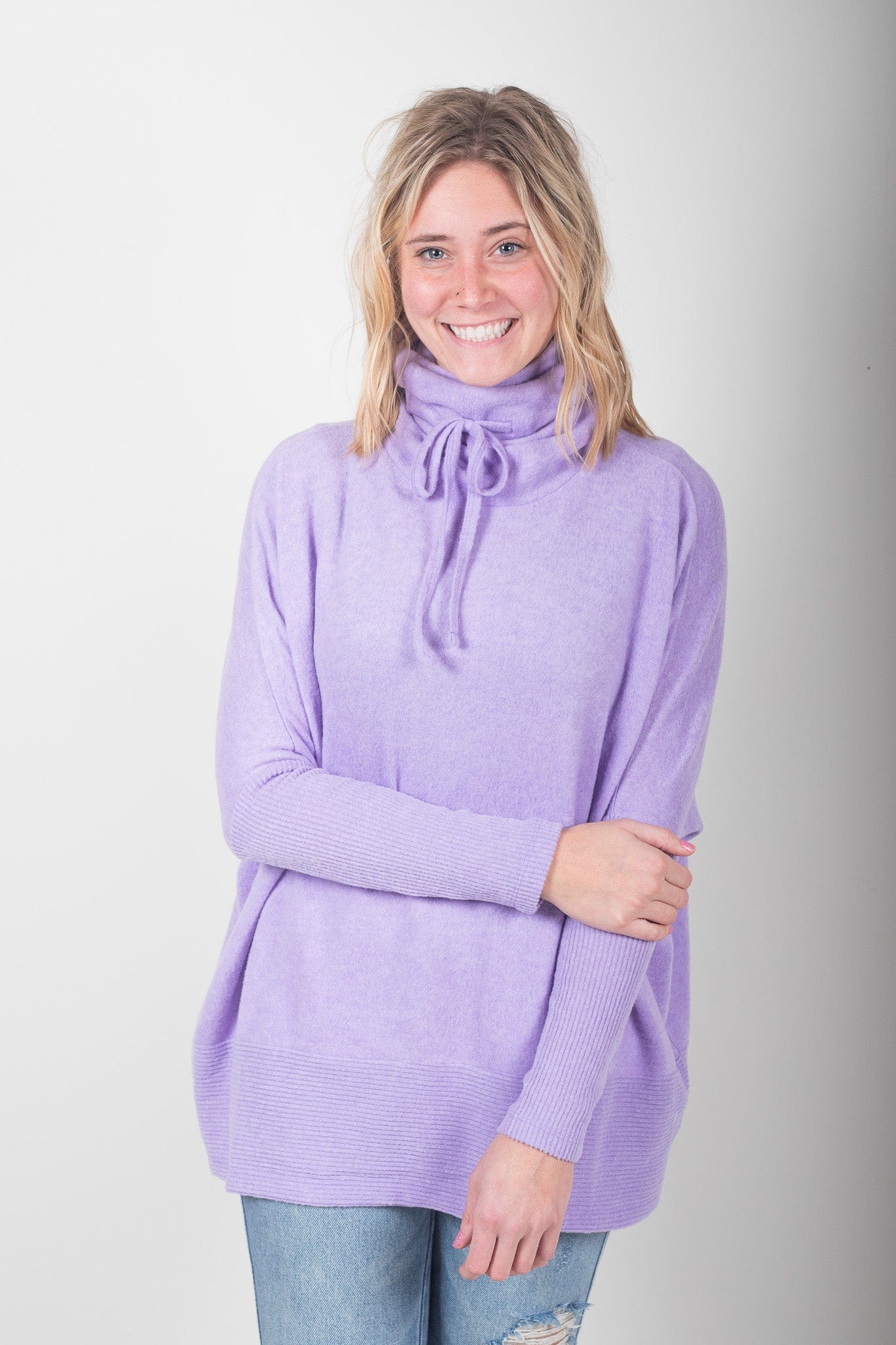 Lavender Brushed Hacci Sweater