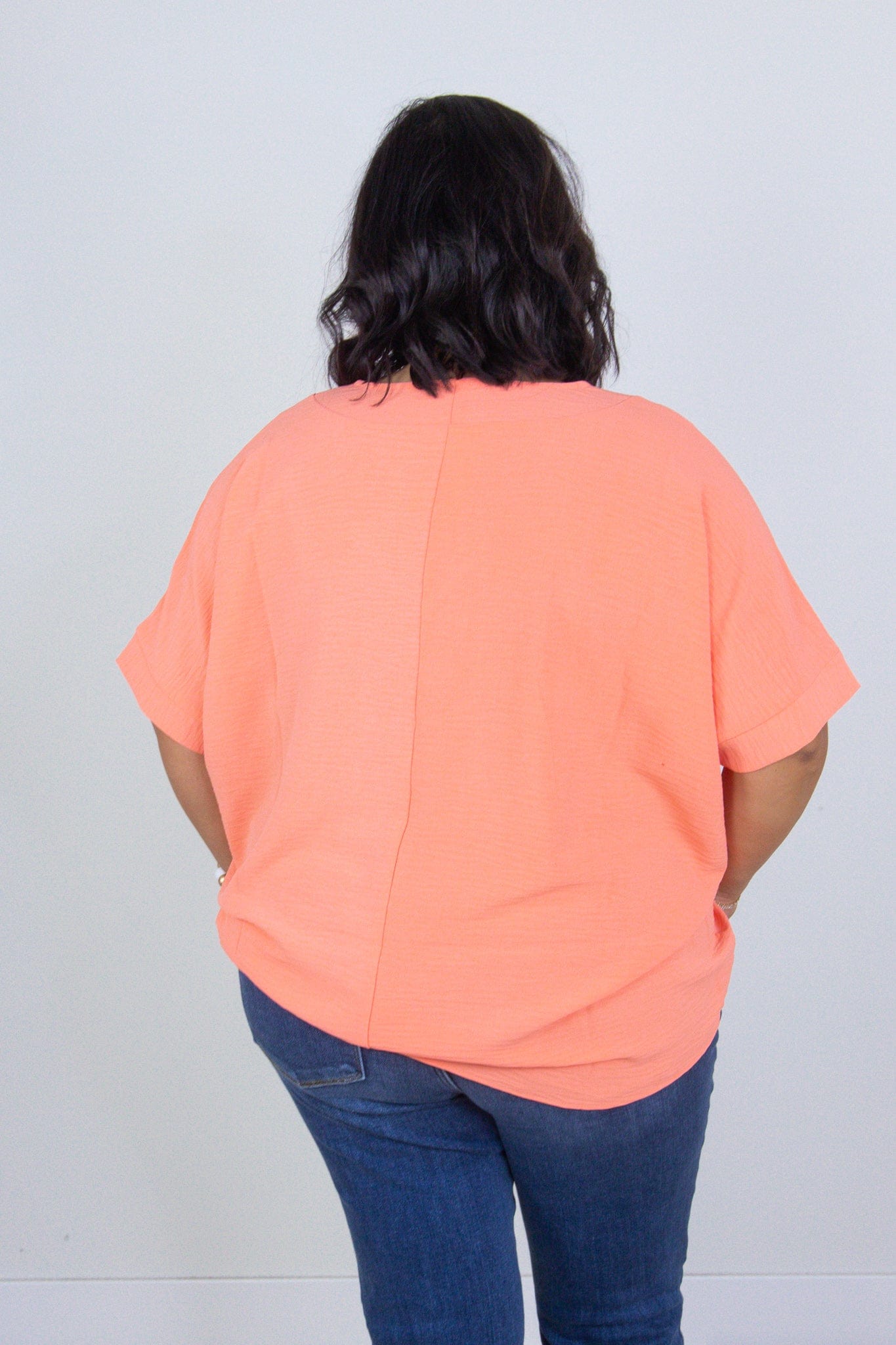 Coral Breezy Blouse Back