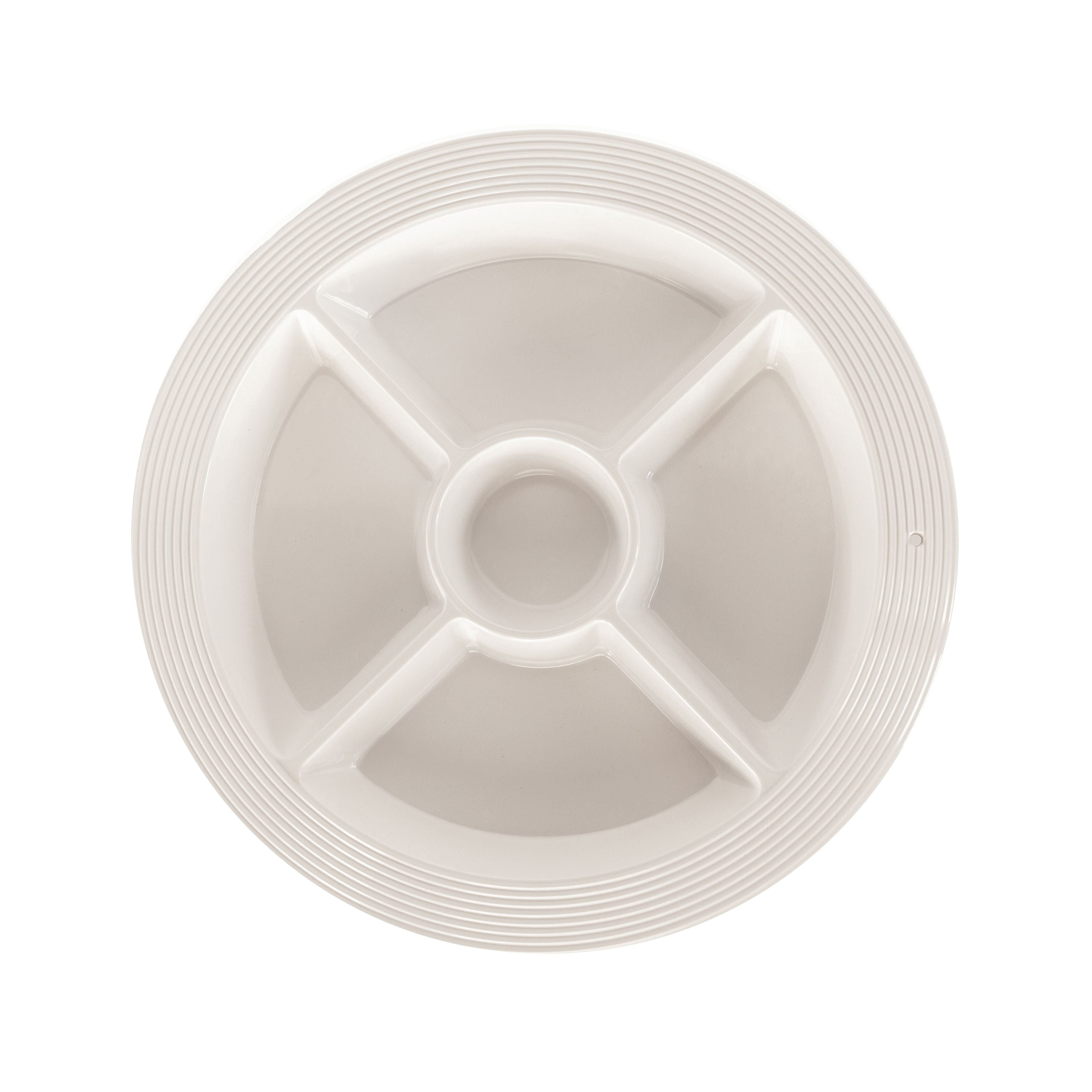 Melamine Divided Dish - Pinstripes