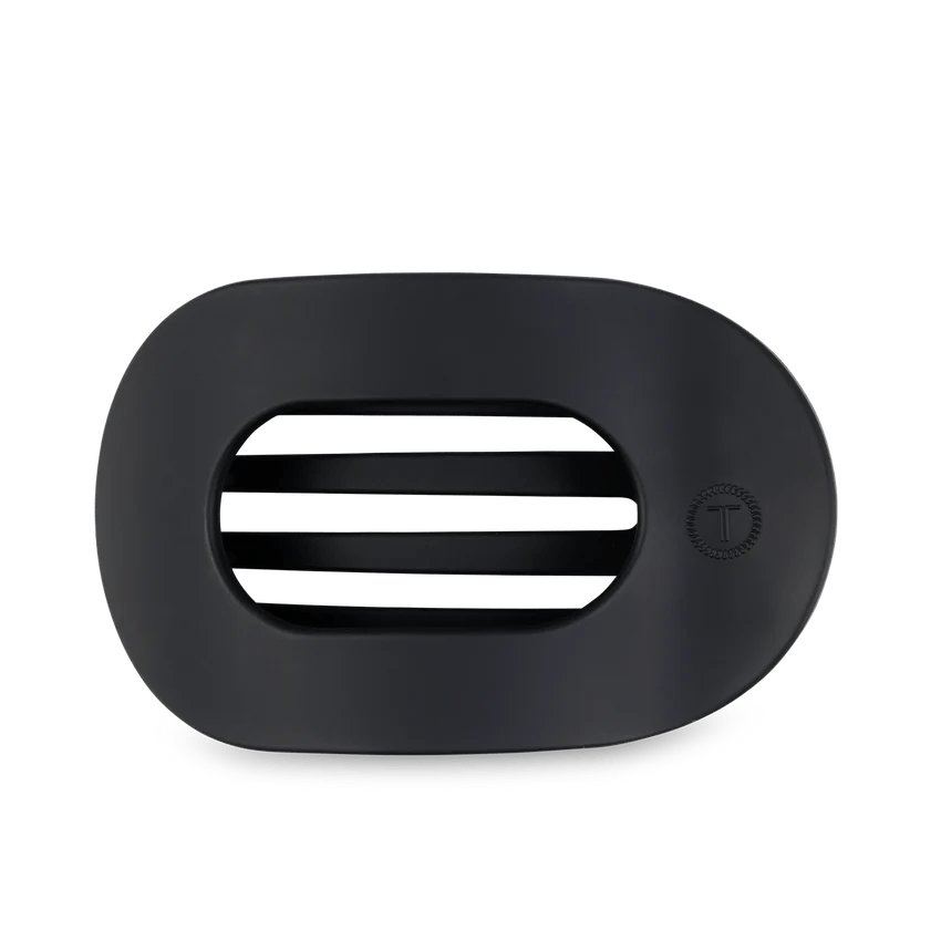 Midnight Matte Large Flat Round Hair Clip