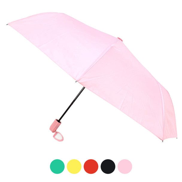 Pink Compact Folding Umbrella
