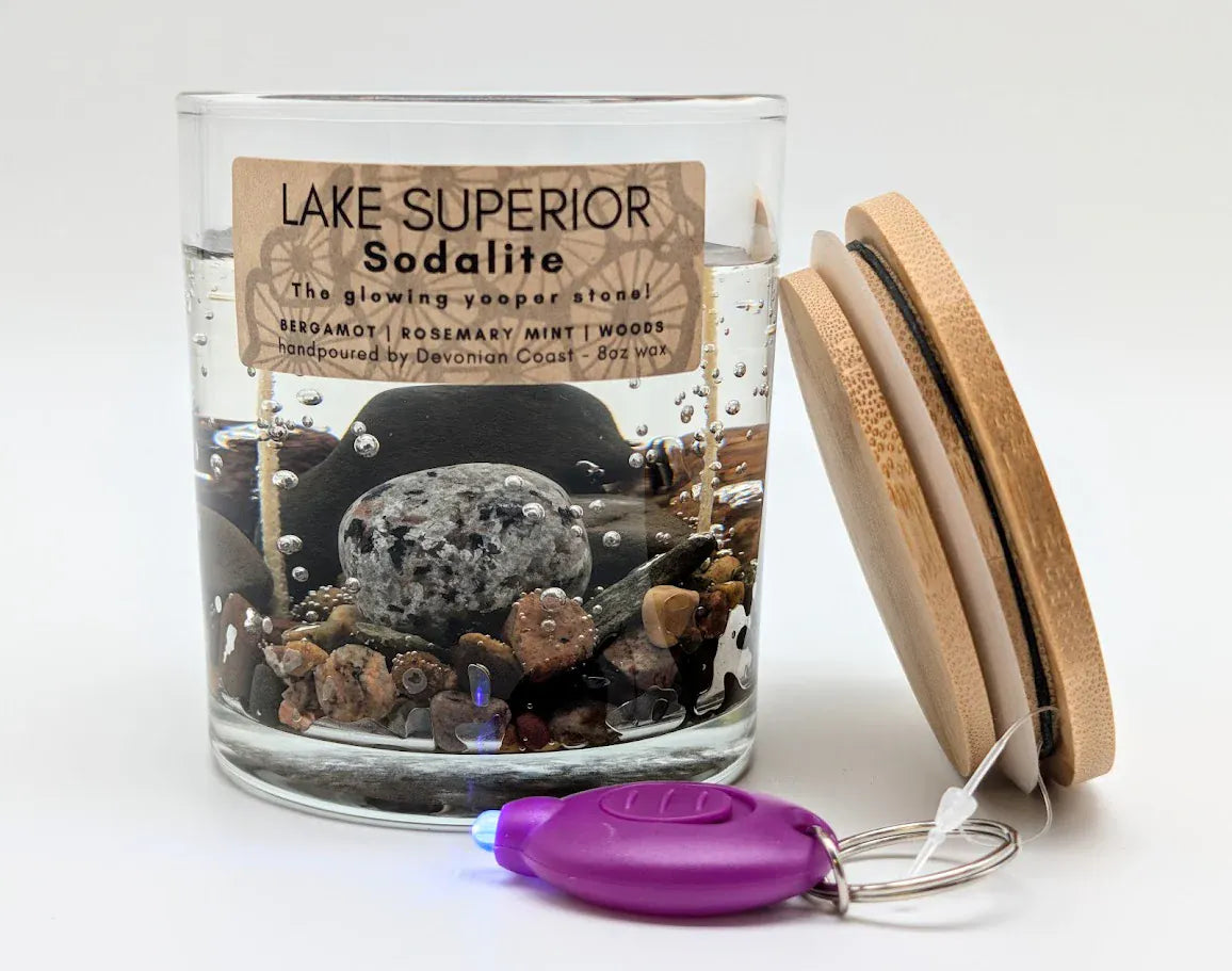 Lake Superior Sodalite Gel Candle
