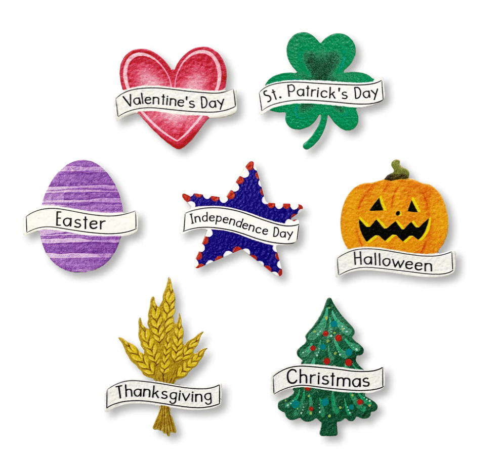 Holiday Calendar Magnets S/7