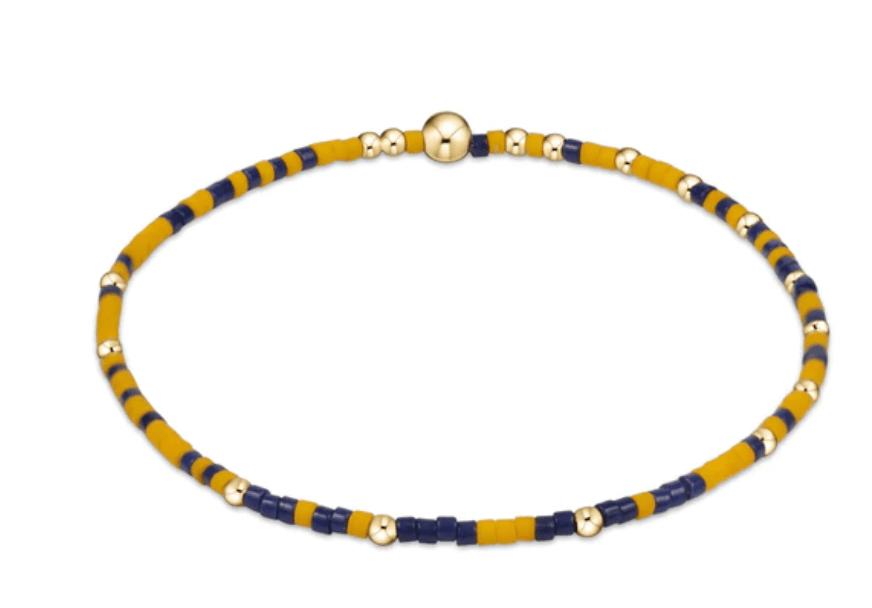 Gameday Hope Unwritten Bracelet - Golden Yellow-Matte Navy