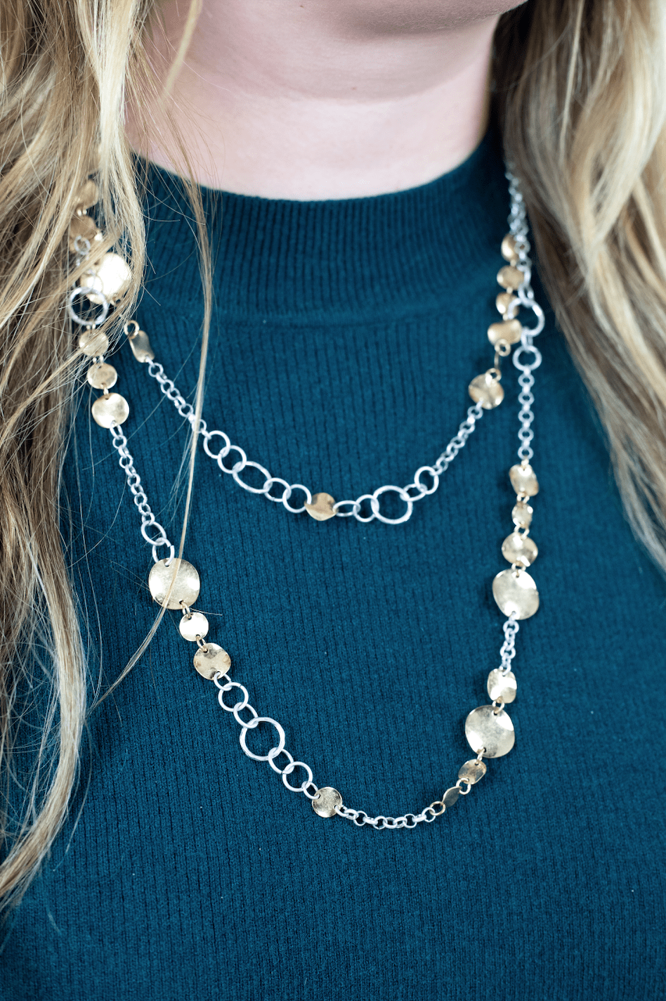 Layered Stone Statement Necklace
