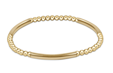 Bliss Bar Pattern Gold 3mm Bracelet