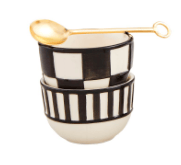 Black & White Stripe Tidbit Bowls
