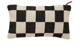 Lumbar Dhurrie Check Pillow