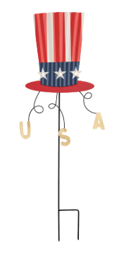 USA Hat Americana Yard Stake