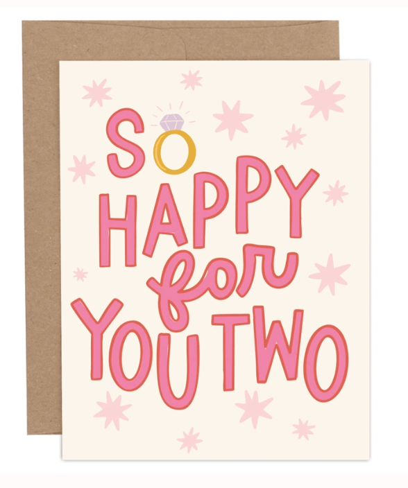 So Happy For You Two Greeting Card