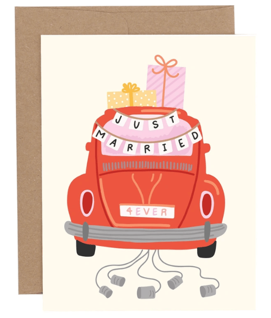 Just Married Greeting Card