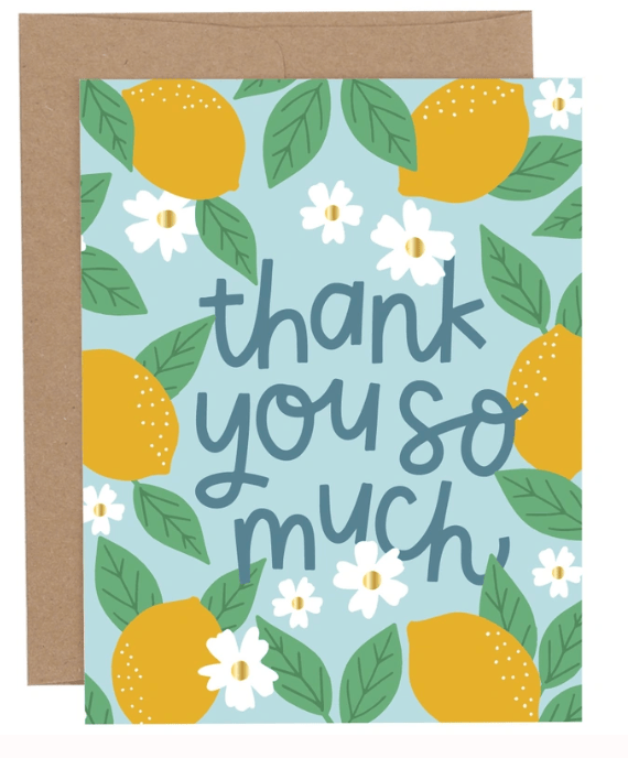 Thank You So Much Lemons Greeting Card