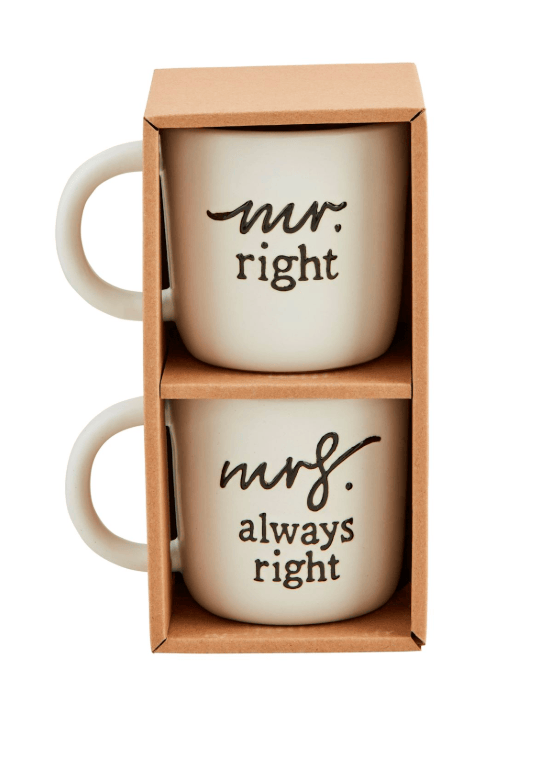 Mr Right & Mrs Always Right Mug Set