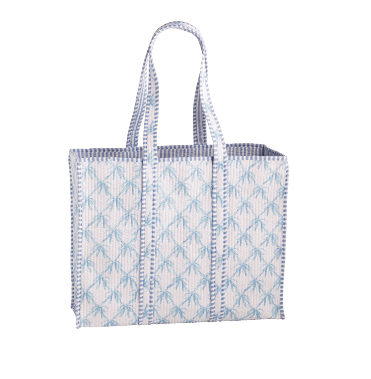 Bow Block Print Tote