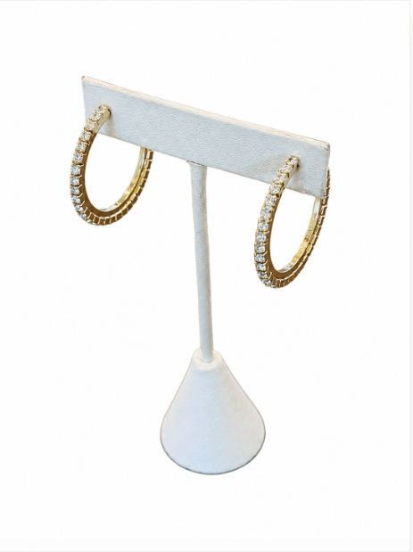 Slim Hoop Earrings in Clear
