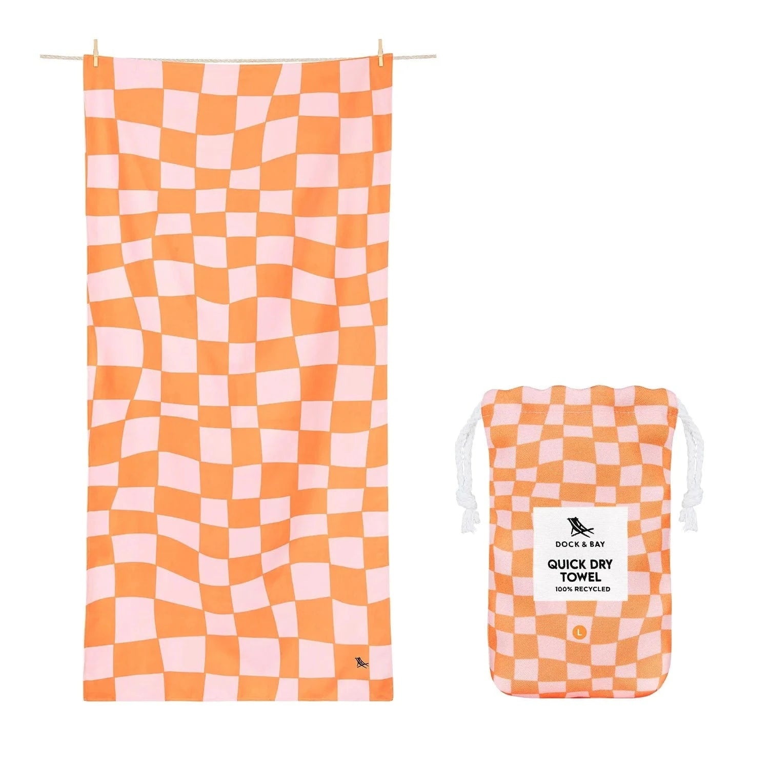 Quick Dry Towel - Groovy Checks XL
