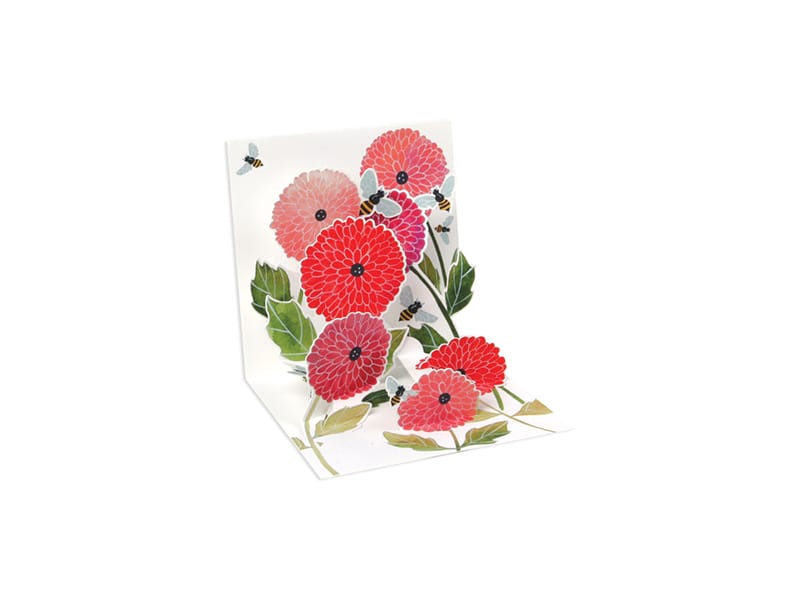 Dahlias & Bees Card