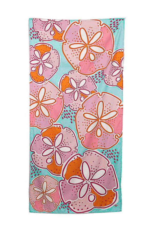 Sand Dollar Beach Towel Bue,Pink,Orange
