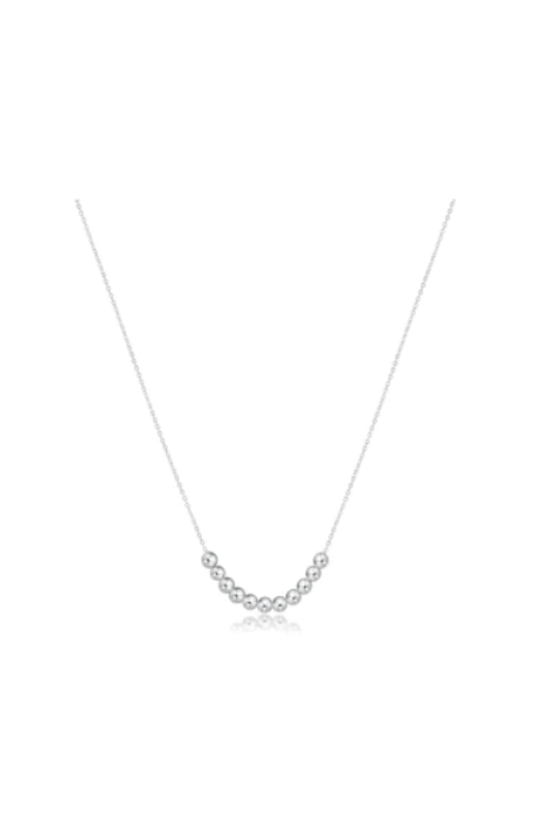 16" Necklace Sterling - Classic Beaded Bliss