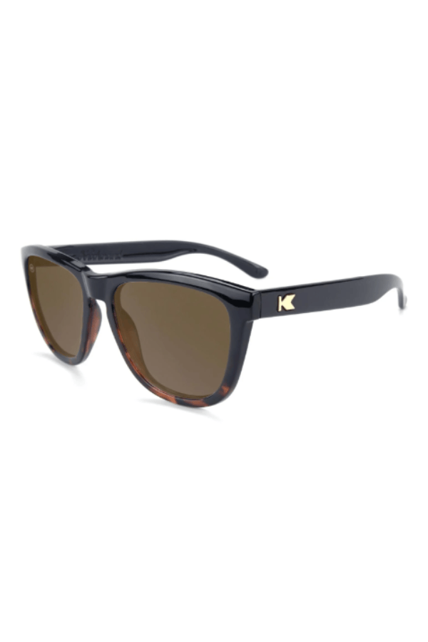 Glossy Black & Tortoise Shell Fade/Amber Premiums Sunglasses